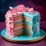 Elegant Gender Reveal Cake with Hidden Surprise